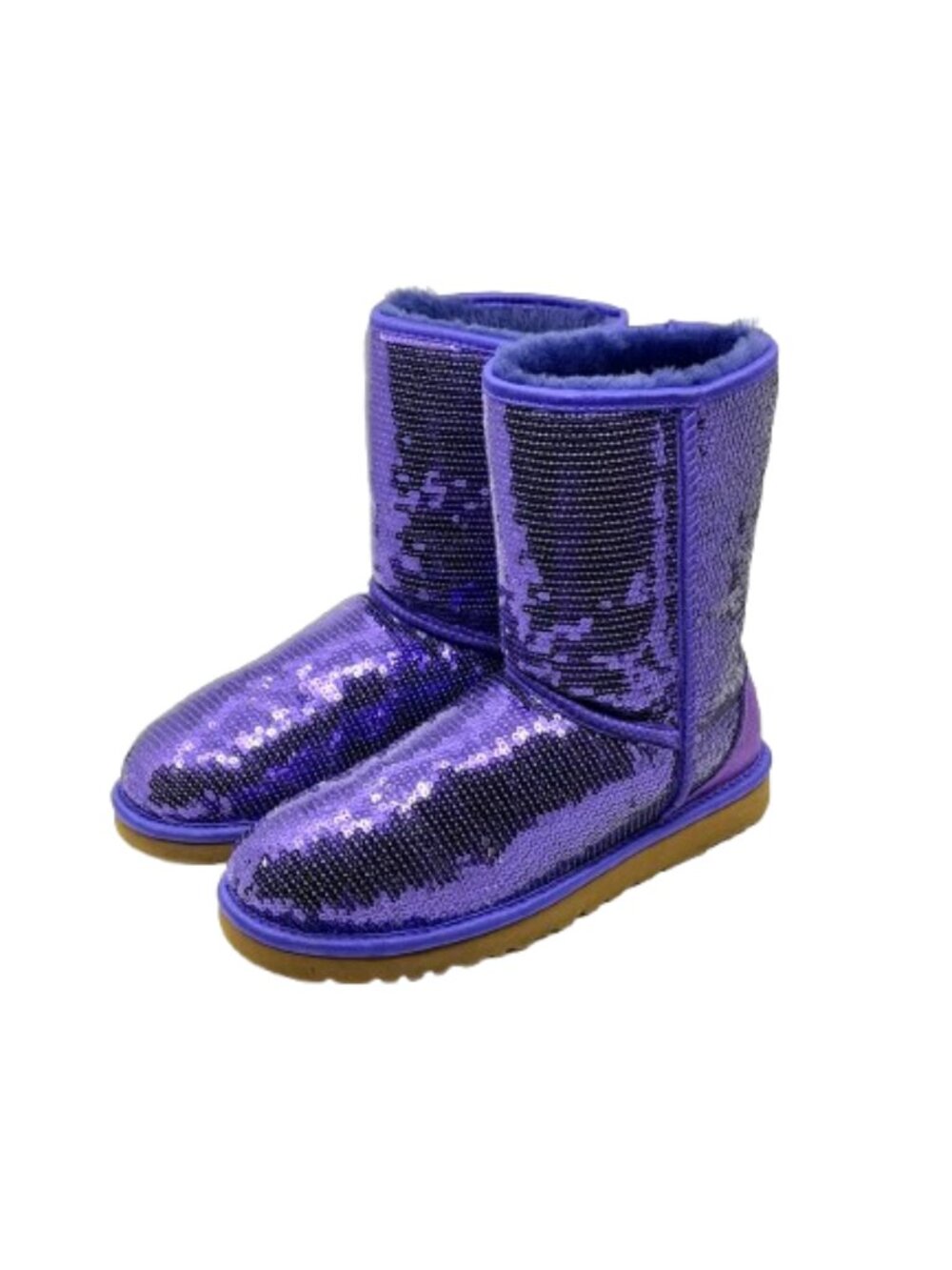 UGG Classic Short Sparkles Sequin Boots - Passion Purple - Size 9